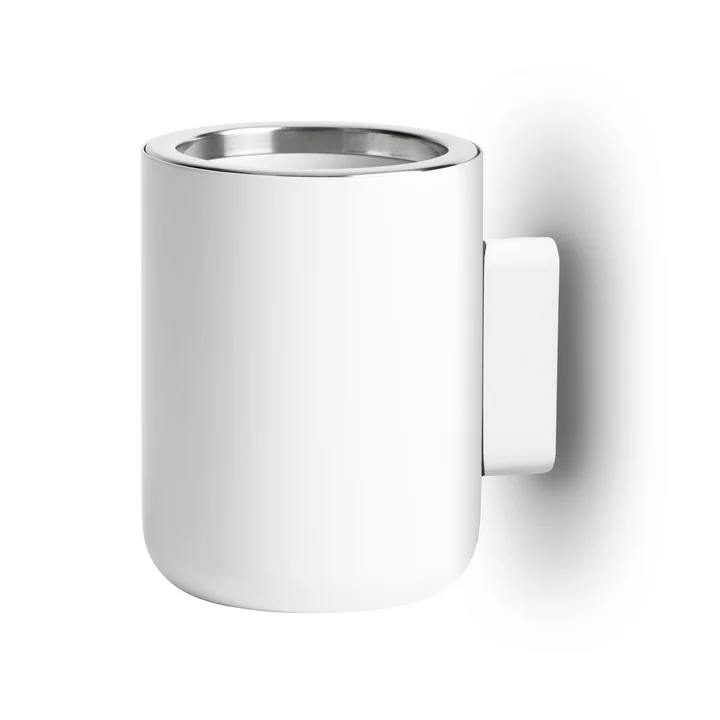 Support mural pour brosse à dents de bain Audo en blanc