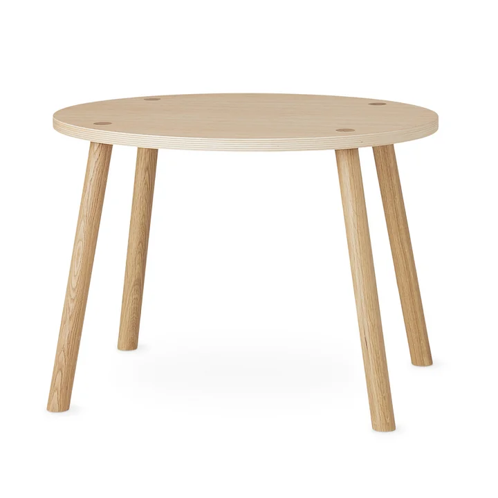 Mouse Table d'enfant ovale 64 x 46 cm de Nofred en chêne laqué mat