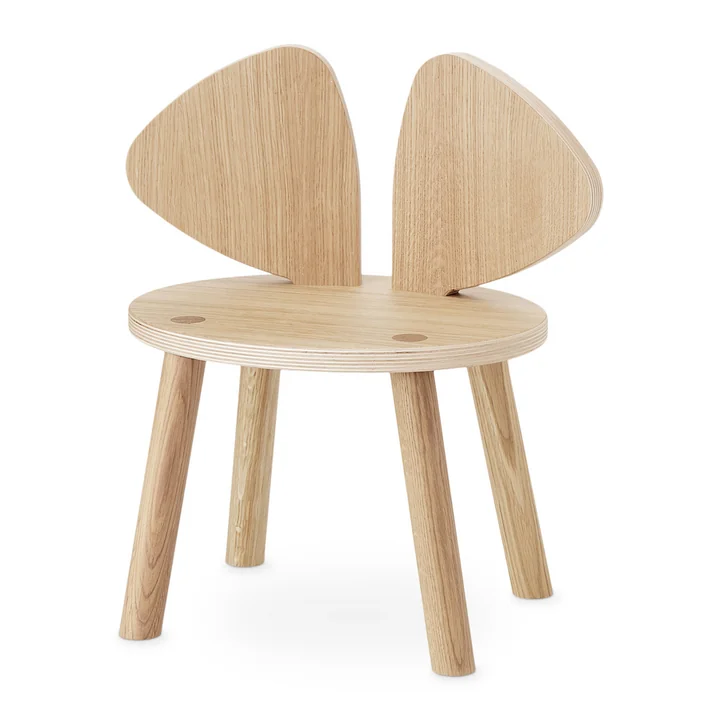 Mouse Chaise pour enfant de Nofred en chêne laqué mat