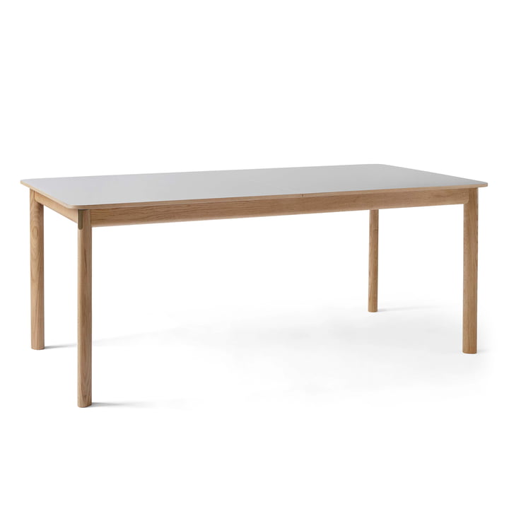 Patch HW1 Table à manger 180 x 90 cm de & tradition en chêne huilé blanc / Fenix Nano stratifié beige arizona 0748