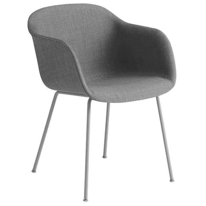 Fiber Chair Tube Base , gris / Remix 133 par Muuto