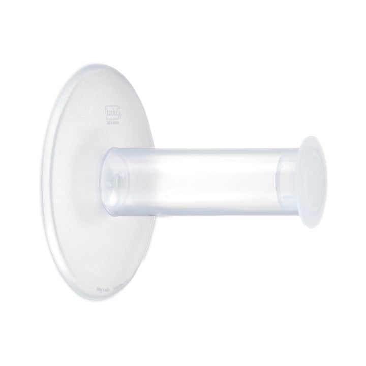 Porte-papier hygiénique Plug'n Roll de Koziol en cristal clair