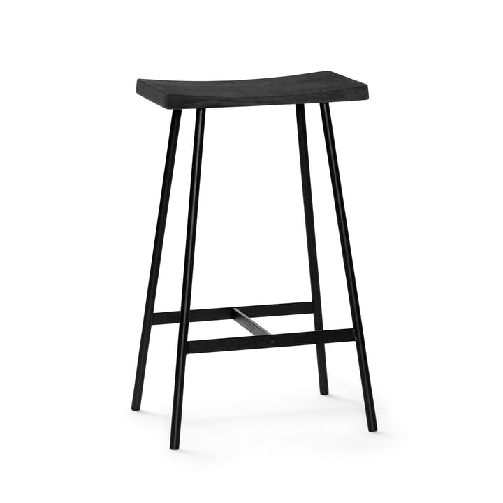 Tabouret de bar HC2 H 65 cm par Andersen Furniture en chêne noir / acier noir