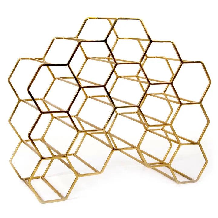 Porte-bouteilles Pico pour 15 bouteilles, en laiton de XLBoom