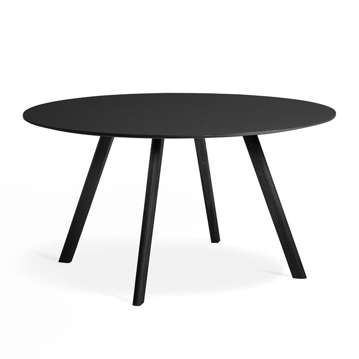 La table Copenhague CPH25 de Hay avec un diamètre de 140 cm en noir