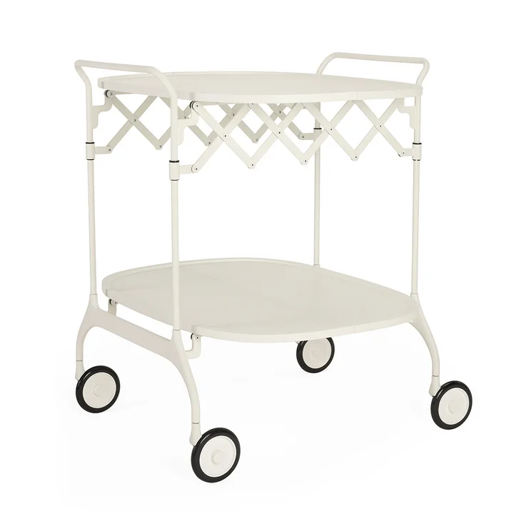 Chariot de service Gastone, monochrome blanc mat par Kartell