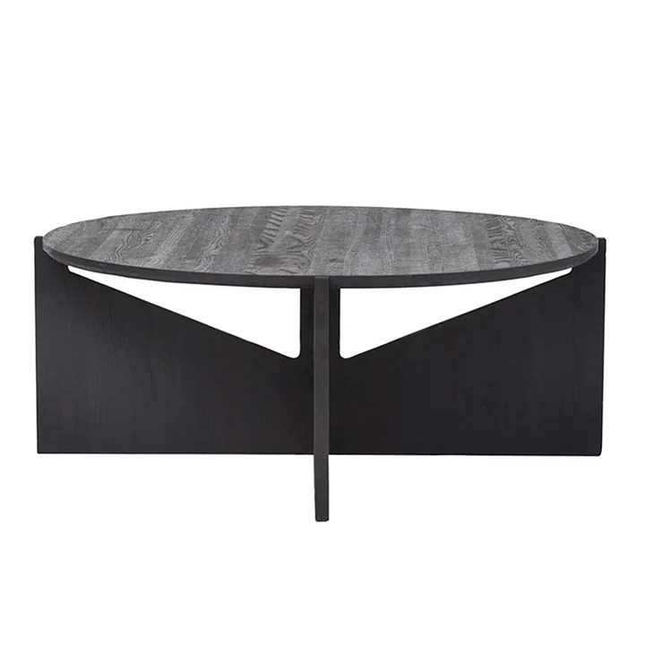 Table basse XL Ø 78 H 36 cm par Kristina Dam Studio en noir