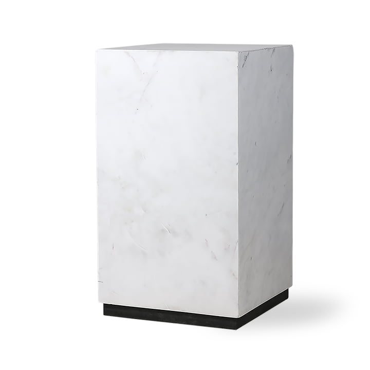 Table d'appoint Block S, marbre, blanc / noir par HKliving