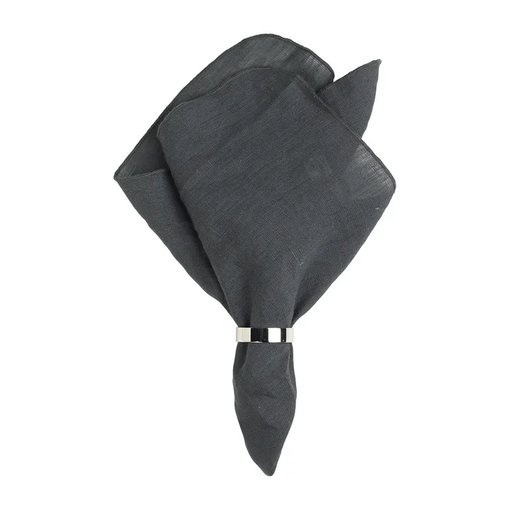 Gracie Serviette de table, 45 x 45 cm, dark shadow de Broste Copenhagen