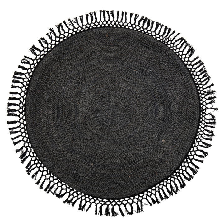 Idakamille jute Idakamille, Ø 122 cm, noir de Bloomingville .