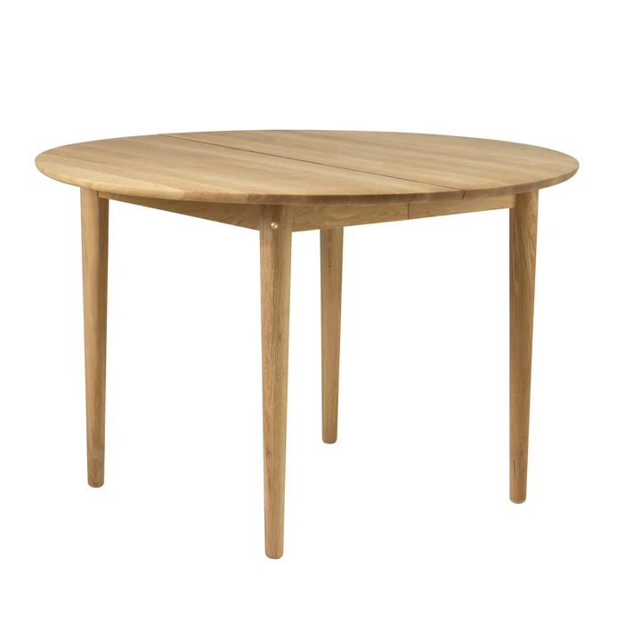 Table à manger C62E Ø 115 cm, chêne naturel de FDB Møbler
