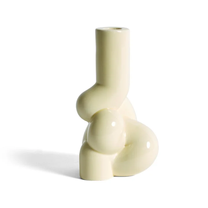 Bougeoir W & S Soft, Ø 9,5 x H 18 cm, jaune tendre par HAY .