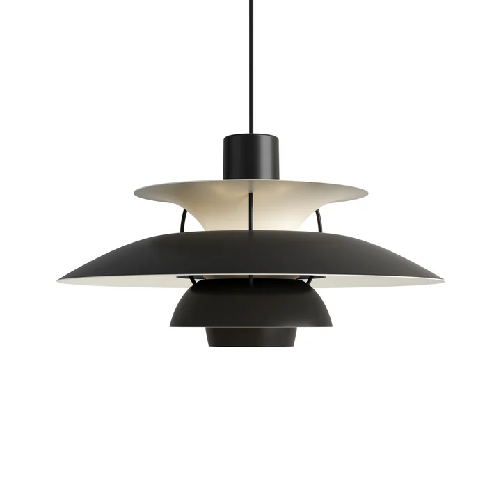 PH 5 suspension, monochrome black de Louis Poulsen .