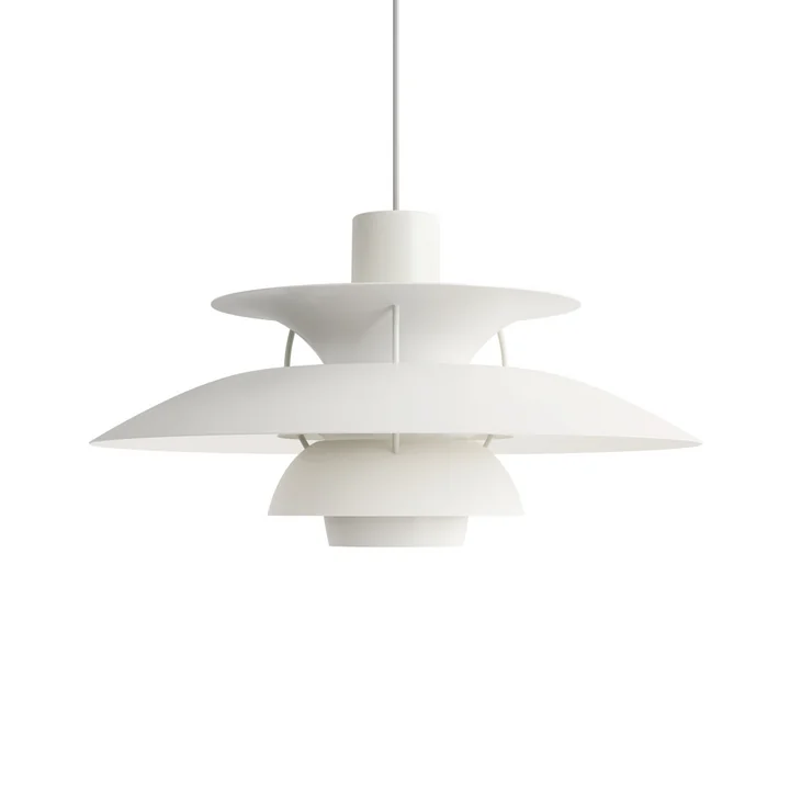 PH 5 suspension, monochrome white de Louis Poulsen .