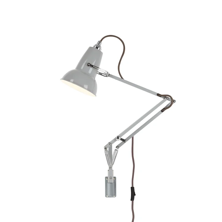Original 1227 Mini applique murale avec support mural, dove grey (câble : gris) de Anglepoise .