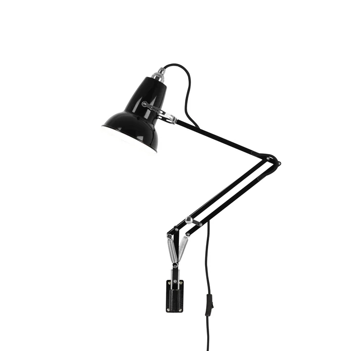 Original 1227 Mini lampe murale avec support mural, jet black (câble : noir) de Anglepoise .