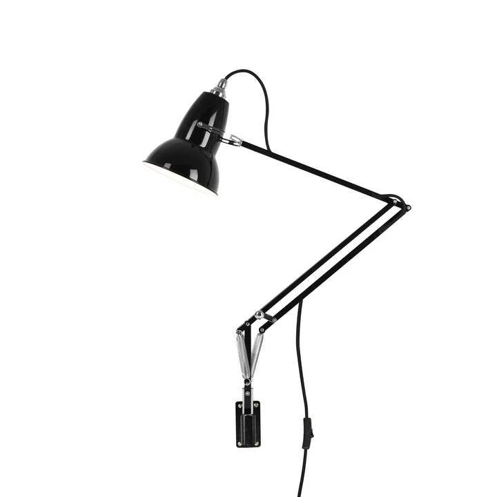 Original 1227 Applique murale avec support mural, jet black (câble : noir) de Anglepoise .
