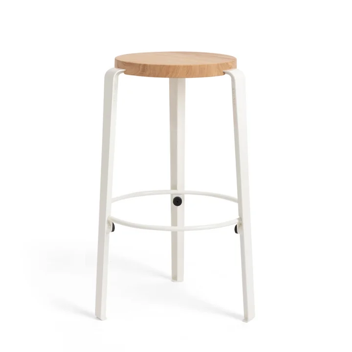 Le tabouret de bar MI LOU, chêne / blanc nuage de TipToe