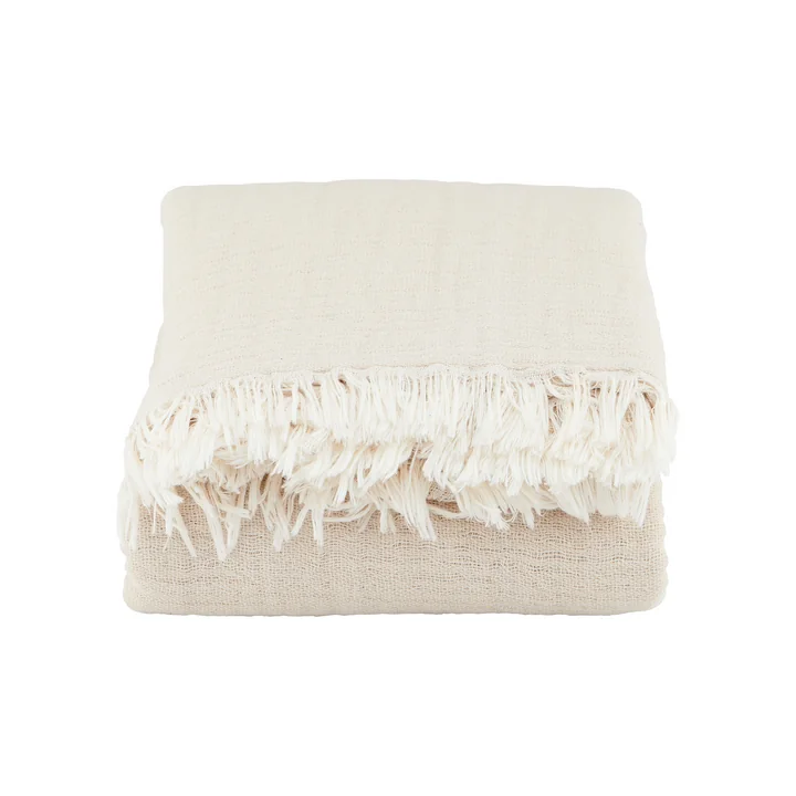 Couverture Alice, 140 x 200 cm, beige par House Doctor