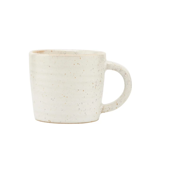 House Doctor - Mug avec anse Pion, gris / blanc