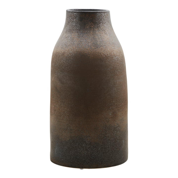 Le vase Wymm, Ø 32 x H 65 cm, noir / marron