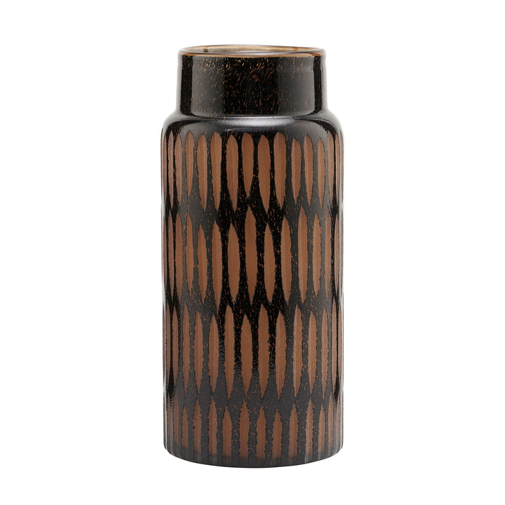 Le vase, Pimpri, Ø 11 x H 24 cm, noir / marron par House Doctor