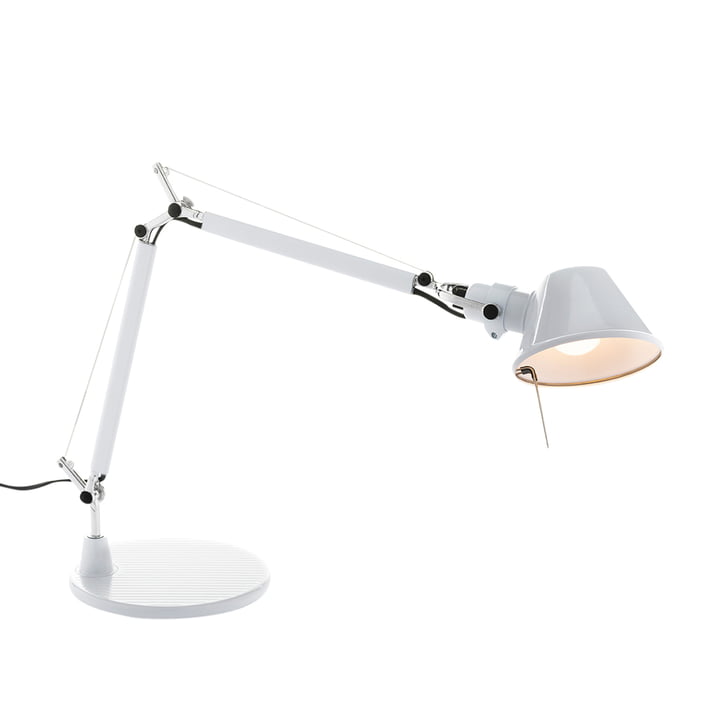Tolomeo Micro Lampe de table de Artemide en blanc brillant