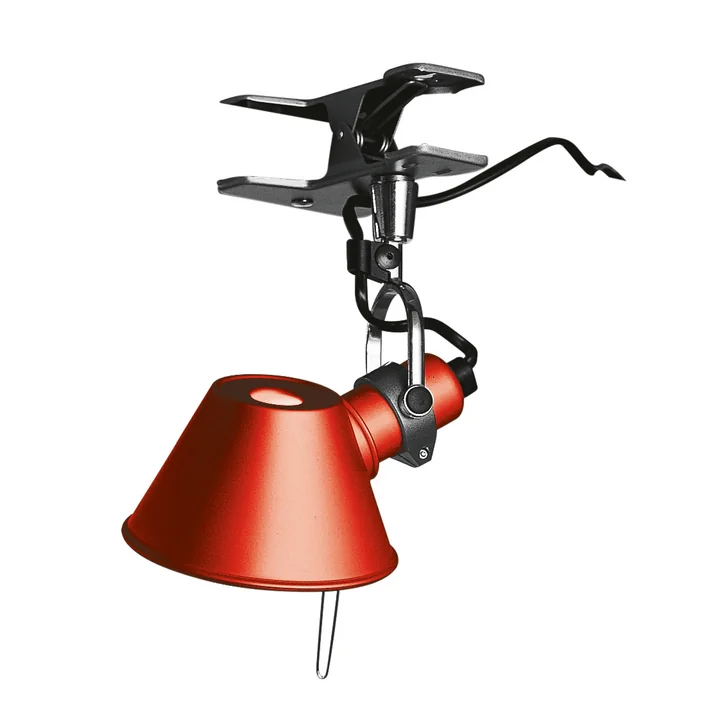 Lampe à pince Tolomeo Micro Pinza d' Artemide en rouge