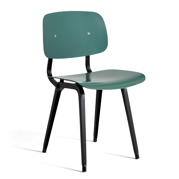 The Revolt Chair, noir / vert pétrole par Hay