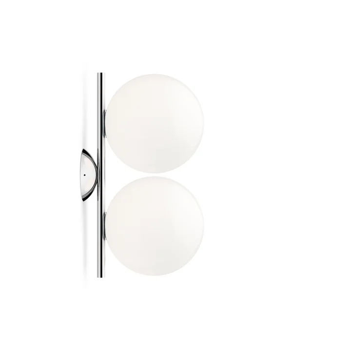 Applique et plafonnier IC C / W1 DOUBLE, chrome - Flos