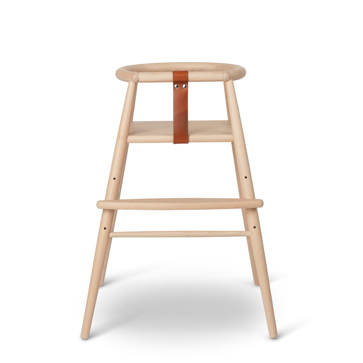 La chaise haute ND54, hêtre laqué mat / cognac par Carl Hansen