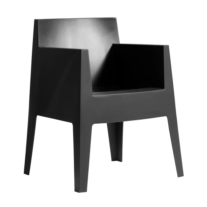 Toy Chaise avec accoudoirs, noir de Driade