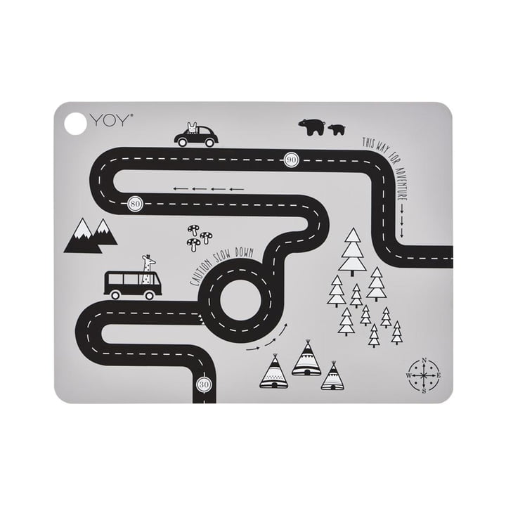 Le jeu de table Adventure, 45 x 34 cm, gris clair par OYOY