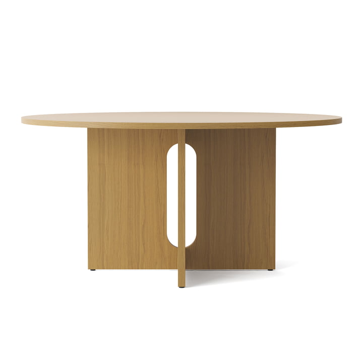 La table de salle à manger Androgyne Ø 150 cm, chêne naturel de Audo