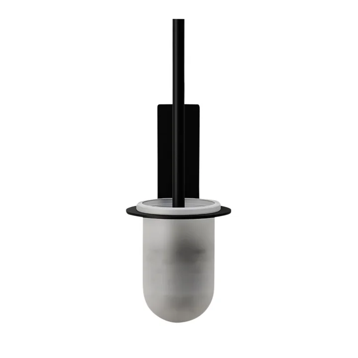 La brosse de toilettes avec support mural de Nichba Design en noir