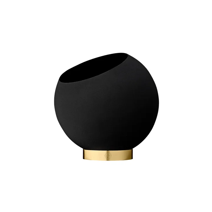 Le pot de fleurs Globe, noir de AYTM