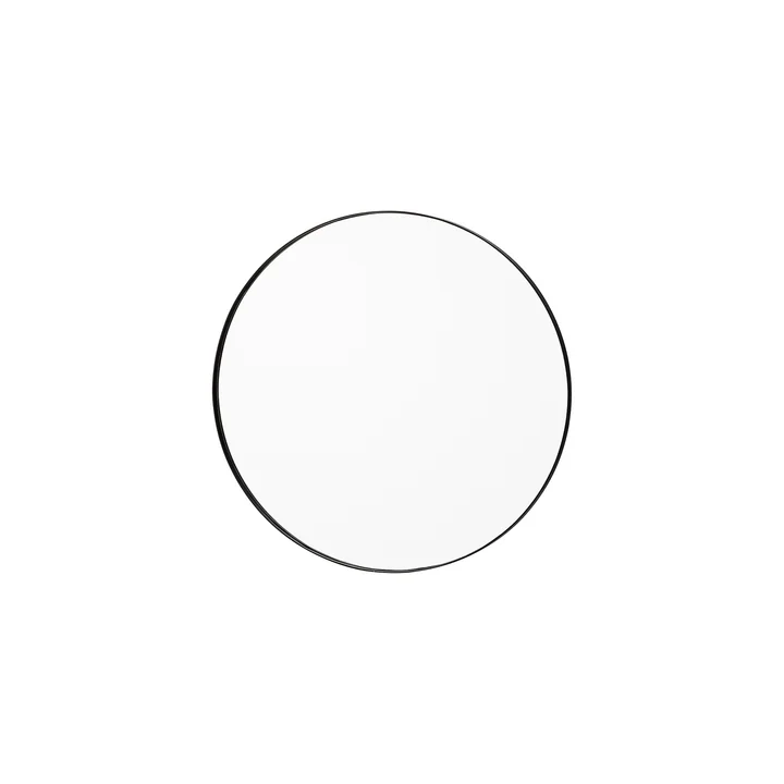 Le miroir mural Circum extra small, Ø 50 cm, clair / noir de AYTM