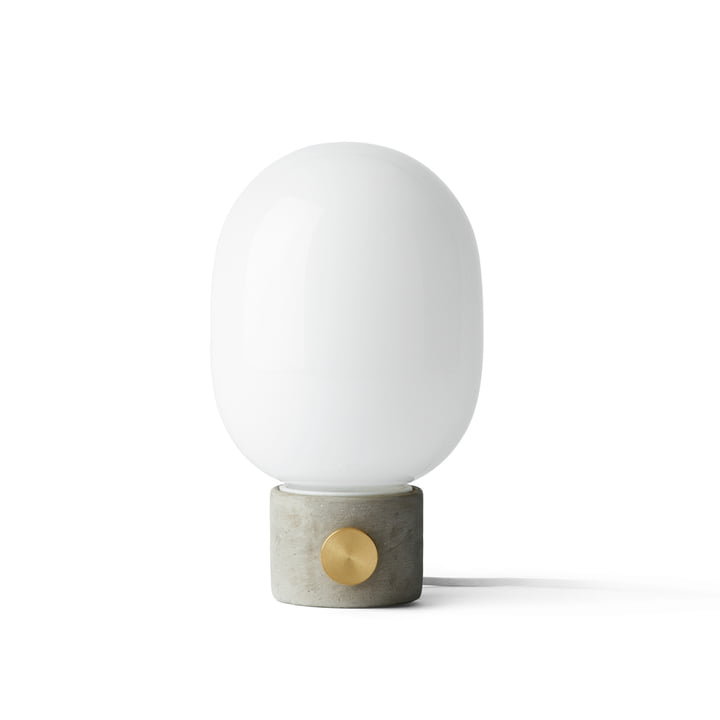 JWDA Lampe de table de Audo avec socle en béton et bouton en laiton