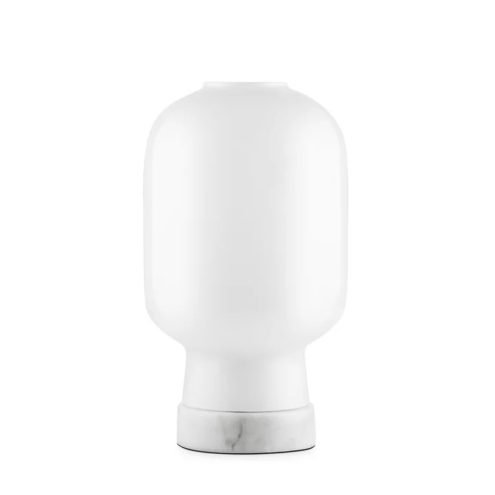 Lampe de table Amp de Normann Copenhagen en marbre blanc / blanc