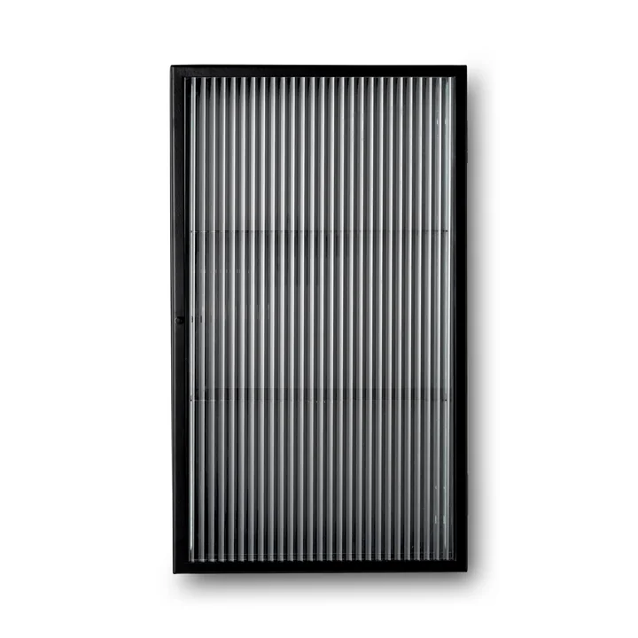 Le Haze Wall Cabinet de Ferm Living , Reeded Glas, en noir