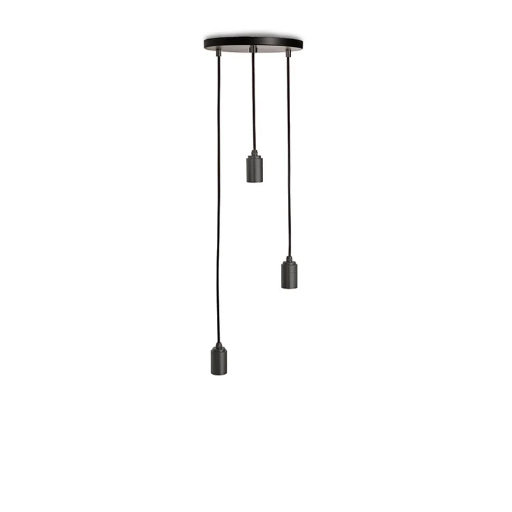 Brass Triple Suspension, noir / aluminium anodisé de Tala