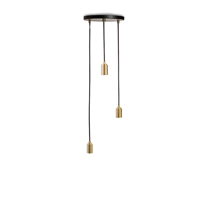 Brass Triple Suspension, noir / laiton de Tala