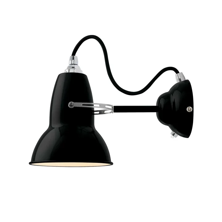 Original 1227 Applique murale, câble noir, Jet Black de Anglepoise