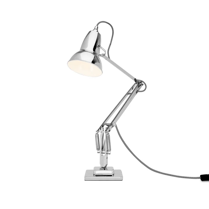 Original 1227 Lampe de table, câble noir, chrome brillant de Anglepoise