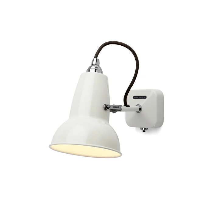 Original 1227 Mini Applique, câble noir, Linen White de Anglepoise