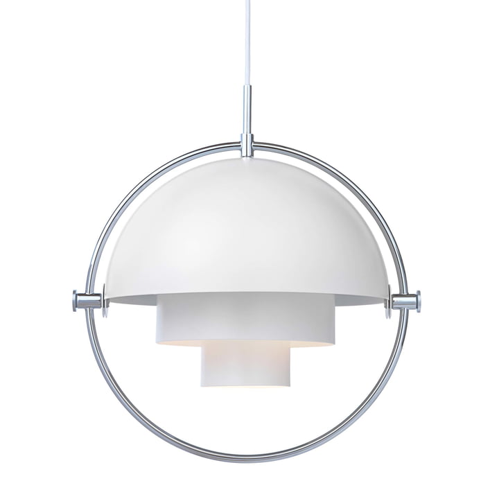 Multi-Lite Lampe suspendue Ø 36 cm de Gubi en chrome / blanc