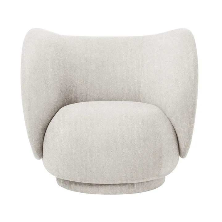 Le Rico Lounge Chair de Ferm Living en bouclé blanc cassé