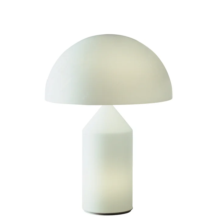 Atollo Lampe de table 237, verre opalin de Oluce