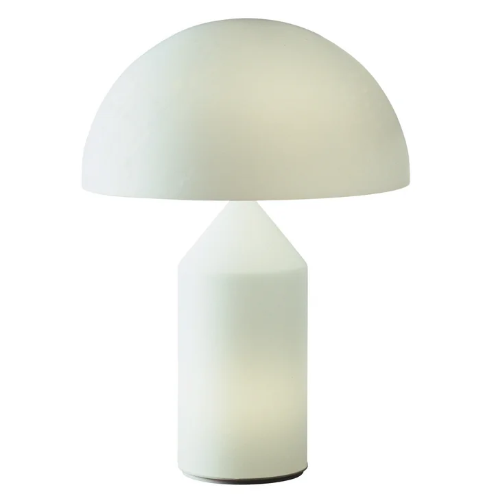 Atollo Lampe de table 235, verre opalin de Oluce
