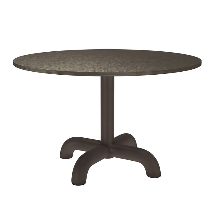 La table à manger Unify de Petite Friture , Ø 120 cm, gris brun